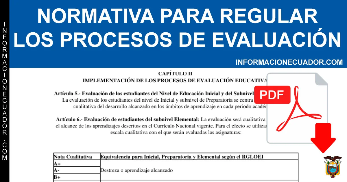 Normativa para la evaluación y promoción de estudiantes