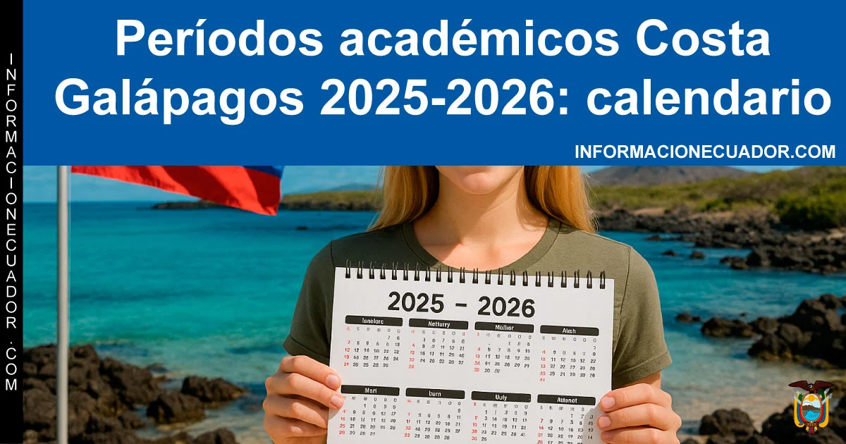 Períodos académicos CostaGalápagos 20252026 calendario
